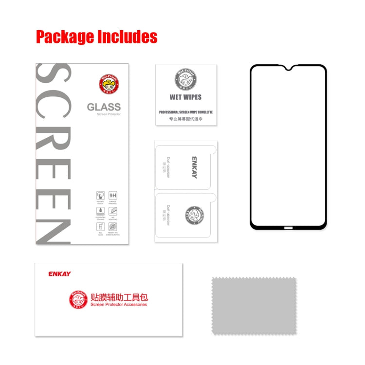 ENKAY Hat-Prince Full Glue 0.26mm 9H 2.5D Tempered Glass Screen Protector Full Coverage Film