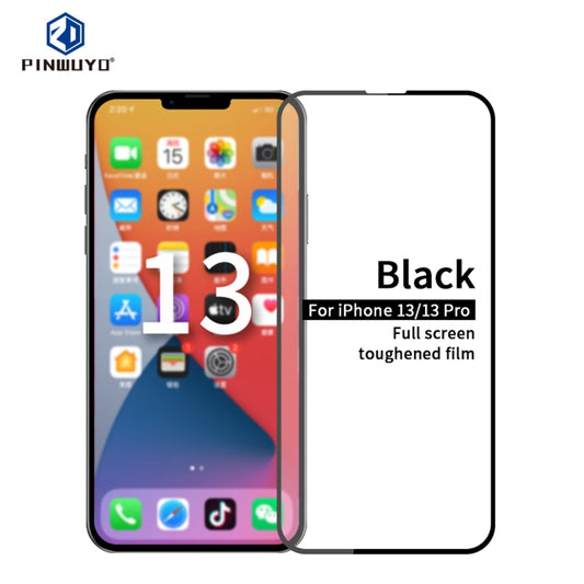 PINWUYO 9H 2.5D Full Screen Tempered Glass Film, For iPhone 13 / 13 Pro