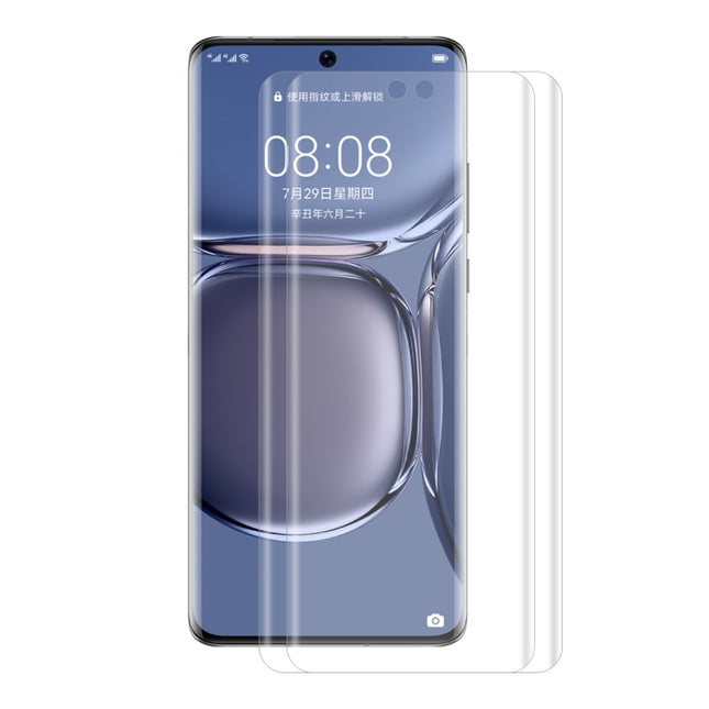 2 PCS ENKAY Hat-Prince 3D Curved Full Coverage PET Hot Bending HD Screen Protector Soft Film Support Fingerprint Unlock, For Huawei P50 Pro, For Honor 50 Pro, For Honor 50