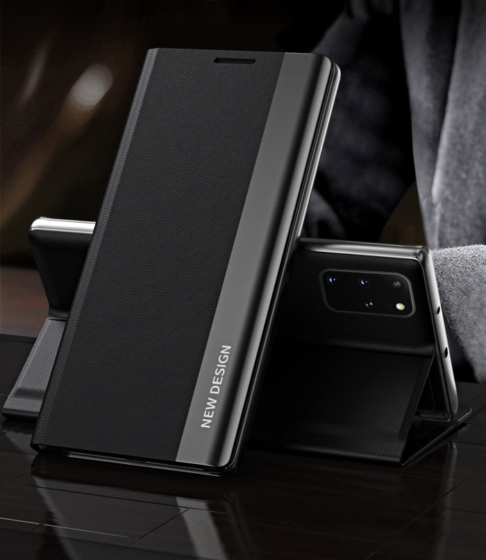 Side Electroplated Magnetic Ultra-Thin Horizontal Flip Leather Case with Holder, For Samsung Galaxy S20 FE, For Samsung Galaxy A32 5G, For Samsung Galaxy S21 5G