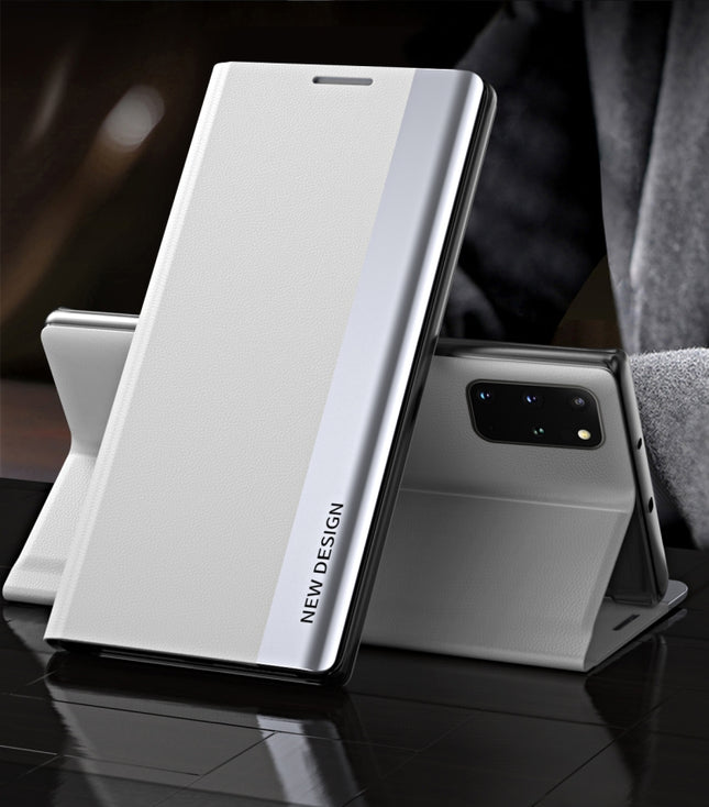 Side Electroplated Magnetic Ultra-Thin Horizontal Flip Leather Case with Holder, For Samsung Galaxy S20 FE, For Samsung Galaxy A32 5G, For Samsung Galaxy S21 5G