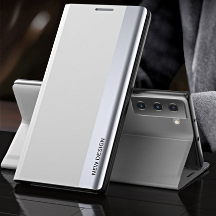 Side Electroplated Magnetic Ultra-Thin Horizontal Flip Leather Case with Holder, For Samsung Galaxy S20 FE, For Samsung Galaxy A32 5G, For Samsung Galaxy S21 5G