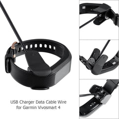 Cargador de plástico para reloj inteligente Garmin Vivosmart 4, cable de datos, cable de repuesto, 1 m