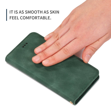 Retro Skin Feel Business Magnetic Horizontal Flip Leather Case for iPhone XS Max, Army Green, Brown, Red, Navy Blue, Dark Gray