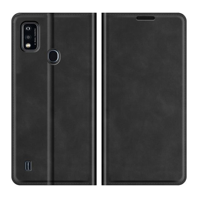 For ZTE Blade A51 Retro-skin Business Magnetic Suction Leather Case with Holder & Card Slots & Wallet, For ZTE Blade A51