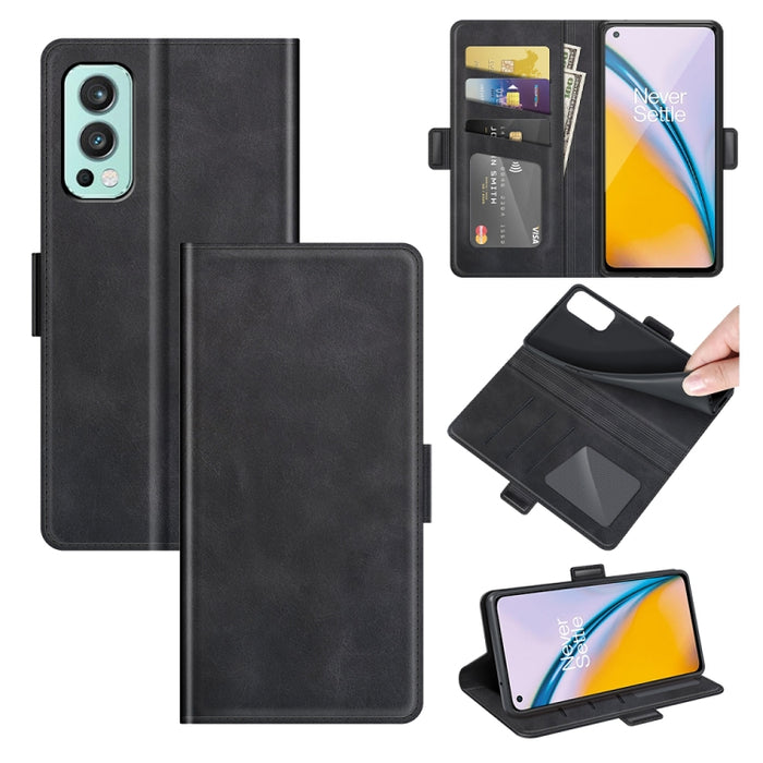 For OnePlus Nord 2 5G Dual-side Magnetic Buckle Horizontal Flip Leather Case with Holder & Card Slots & Wallet