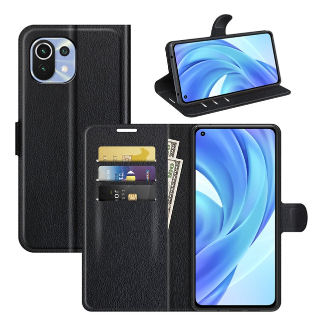For Xiaomi Mi 11 Lite Litchi Texture Horizontal Flip Protective Case with Holder & Card Slots & Wallet, For Xiaomi Mi 11 Lite