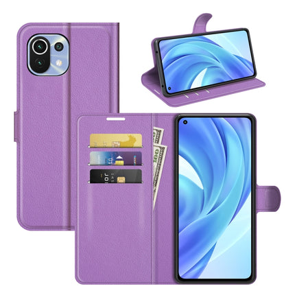 For Xiaomi Mi 11 Lite Litchi Texture Horizontal Flip Protective Case with Holder & Card Slots & Wallet, For Xiaomi Mi 11 Lite