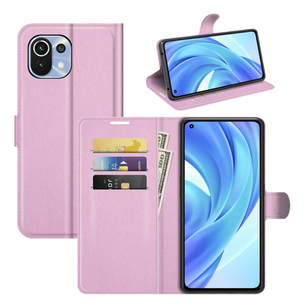 For Xiaomi Mi 11 Lite Litchi Texture Horizontal Flip Protective Case with Holder & Card Slots & Wallet, For Xiaomi Mi 11 Lite
