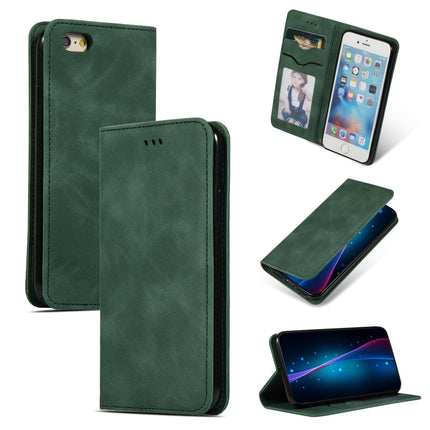 Retro Skin Feel Business Magnetic Horizontal Flip Leather Case for iPhone 6S & 6, Red, Dark Gray, Navy Blue, Army Green, Brown