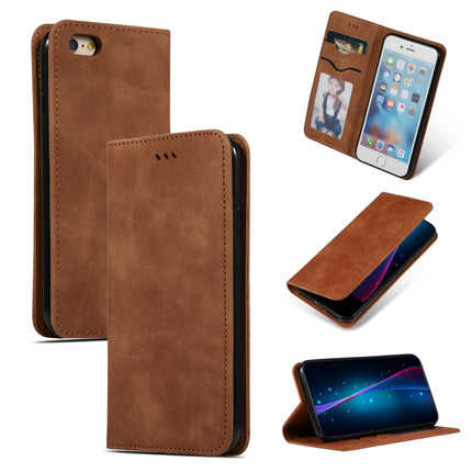 Retro Skin Feel Business Magnetic Horizontal Flip Leather Case for iPhone 6S & 6, Red, Dark Gray, Navy Blue, Army Green, Brown