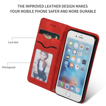 Retro Skin Feel Business Magnetic Horizontal Flip Leather Case for iPhone 6S Plus & 6 Plus, Red, Dark Gray, Navy Blue, Army Green, Brown