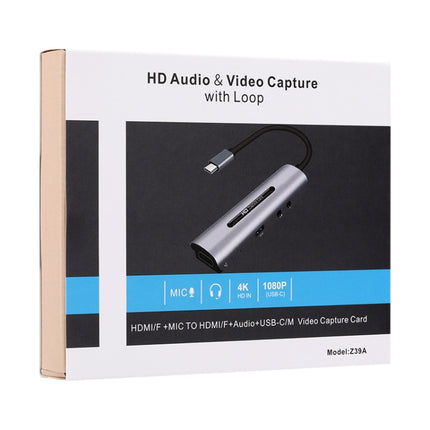 Tarjeta de captura Z39A HDMI/F + Micrófono HDMI/F + Audio + USB 4K, compatible con Windows, Android, Linux y MacOS, etc., Z39A