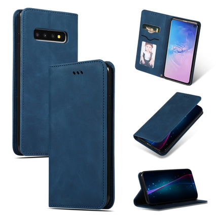 Retro Skin Feel Business Magnetic Horizontal Flip Leather Case for Samsung Galaxy S10三星, Red, Dark Gray, Navy Blue, Army Green, Brown