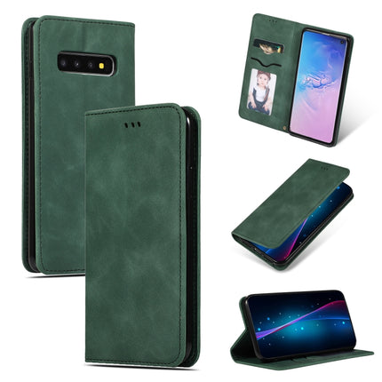 Retro Skin Feel Business Magnetic Horizontal Flip Leather Case for Samsung Galaxy S10三星, Red, Dark Gray, Navy Blue, Army Green, Brown