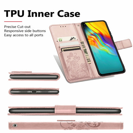 Four-leaf Clasp Embossed Buckle Mobile Phone Protection Leather Case with Lanyard & Card Slot & Wallet & Bracket Function, For Xiaomi Redmi K40 Gaming /Poco F3 GT, For OnePlus 9R, For Doogee X96 Pro, For  Doogee X96 Pro, For Wiko Jerry 4