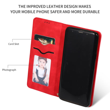 Retro Skin Feel Business Magnetic Horizontal Flip Leather Case for Samsung Galaxy S9 Plus, Red, Dark Gray, Navy Blue, Army Green, Brown