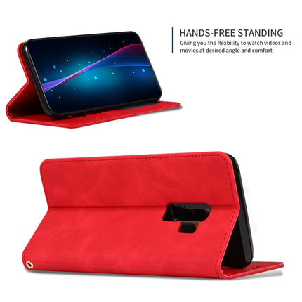 Retro Skin Feel Business Magnetic Horizontal Flip Leather Case for Samsung Galaxy S9 Plus, Red, Dark Gray, Navy Blue, Army Green, Brown