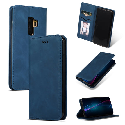 Retro Skin Feel Business Magnetic Horizontal Flip Leather Case for Samsung Galaxy S9 Plus, Red, Dark Gray, Navy Blue, Army Green, Brown