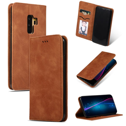Retro Skin Feel Business Magnetic Horizontal Flip Leather Case for Samsung Galaxy S9 Plus, Red, Dark Gray, Navy Blue, Army Green, Brown