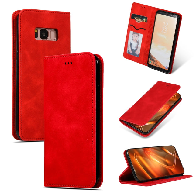 Retro Skin Feel Business Magnetic Horizontal Flip Leather Case for Samsung Galaxy S8, For Galaxy S8