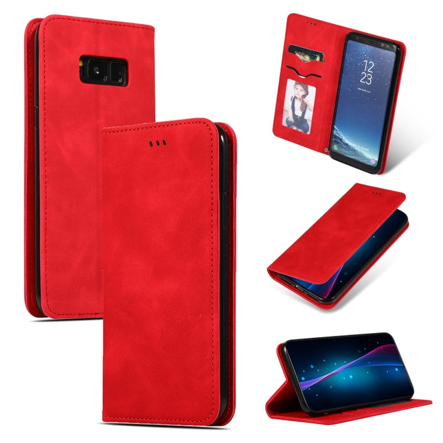 Retro Skin Feel Business Magnetic Horizontal Flip Leather Case for Samsung Galaxy S8 Plus, For Galaxy S8+