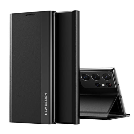 Side Electroplated Magnetic Ultra-Thin Horizontal Flip Leather Case with Holder, For Samsung Galaxy S20, For Samsung Galaxy S20 Plus, For Samsung Galaxy S20 Ultra
