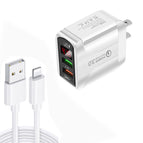 US Plug +  8 Pin Cable / White