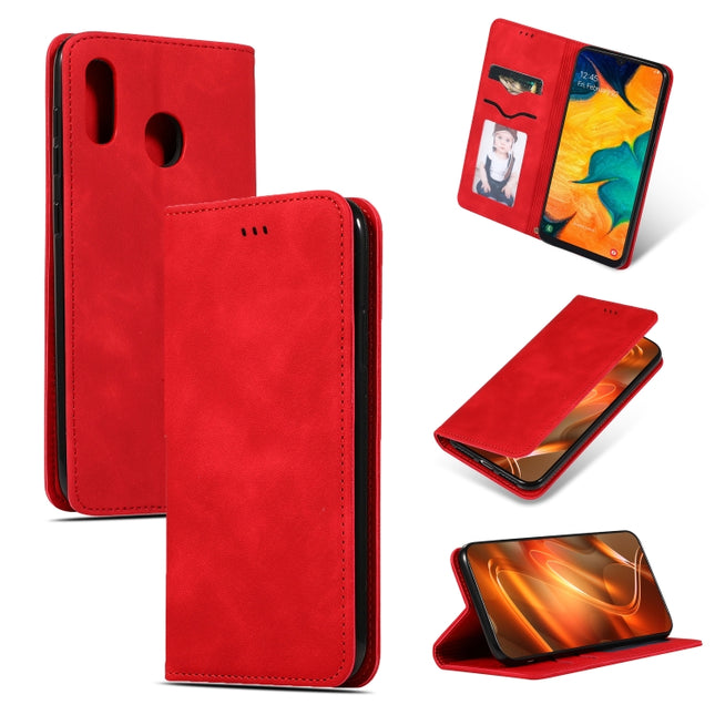 Retro Skin Feel Business Magnetic Horizontal Flip Leather Case for Samsung Galaxy A20 & A30, For Galaxy A20