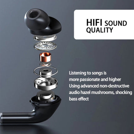960 Neckband Magnetic Stereo Headphone with LED Display Support TF Card