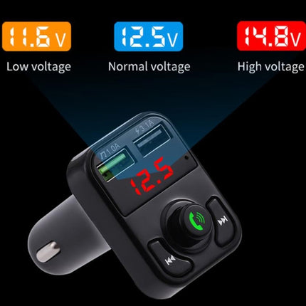 X3 Wireless 5.0 Handsfree Car Kit FM Wireless Audio Receiver Transmitter MP3 Player Dual USB Digital Fast Charger, X3