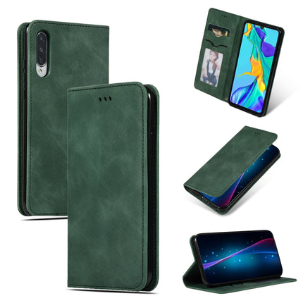 Retro Skin Feel Business Magnetic Horizontal Flip Leather Case for Huawei P30, Red, Dark Gray, Navy Blue, Army Green, Brown