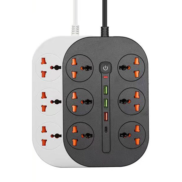 T21 PD3.0 + QC3.0 Multi Hole Row Plug 3000W High Power Socket, EU Plug