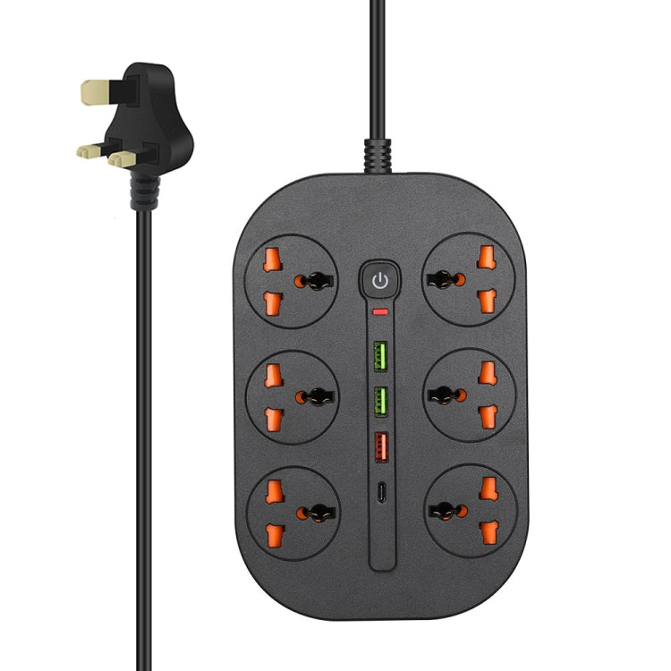 T21 PD3.0 + QC3.0 Multi Hole Row Plug 3000W High Power Socket, UK Plug