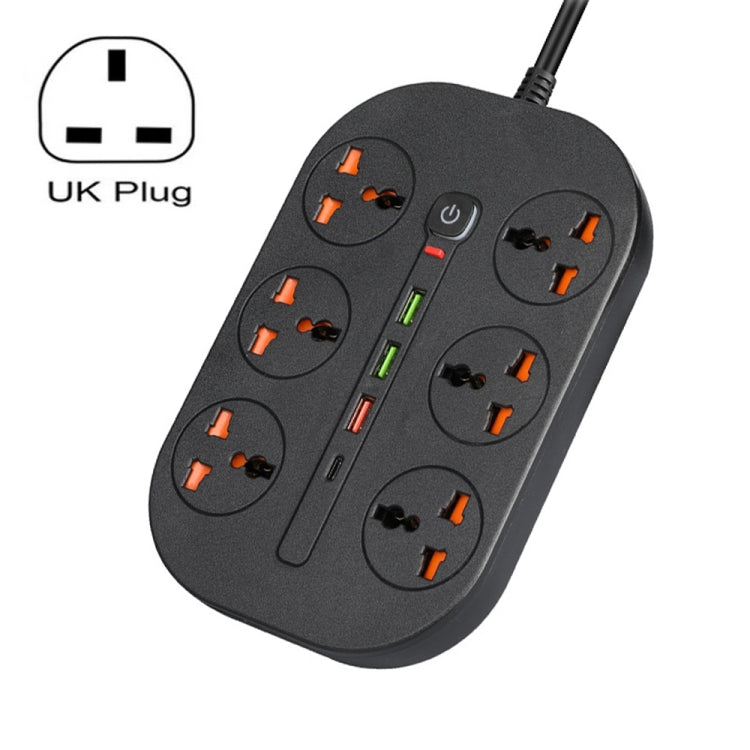 T21 PD3.0 + QC3.0 Multi Hole Row Plug 3000W High Power Socket, UK Plug