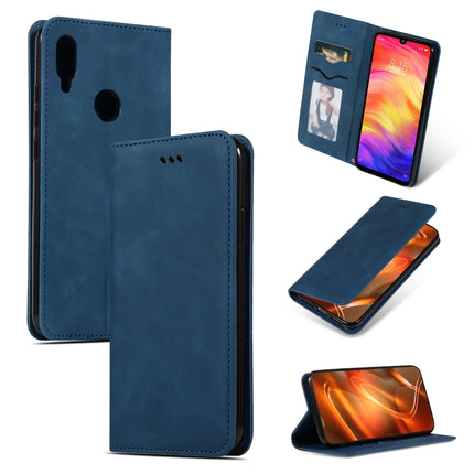 Retro Skin Feel Business Magnetic Horizontal Flip Leather Case for Redmi Note7 & Redmi Note7 Pro, Red, Dark Gray, Navy Blue, Army Green, Brown