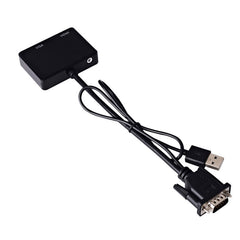 VGA to HDMI Adapter VGA Splitter with 3.5mm Audio Converter