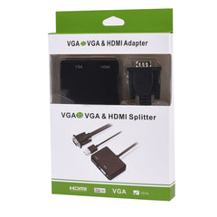 VGA to HDMI Adapter VGA Splitter with 3.5mm Audio Converter