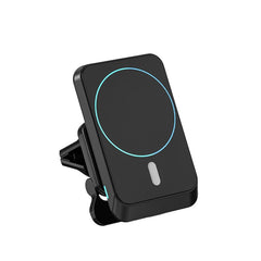 W-987 Magnetic Suction 15W Wireless Charger Car Air Outlet Bracket for iPhone 12 Series and other Smart Phones