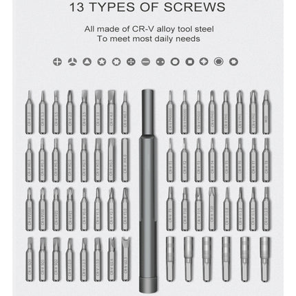 A63 63 in 1 Screwdriver Set Mobile Phone Tablet Computer Disassembly and Maintenance Tool, A63 63 in 1