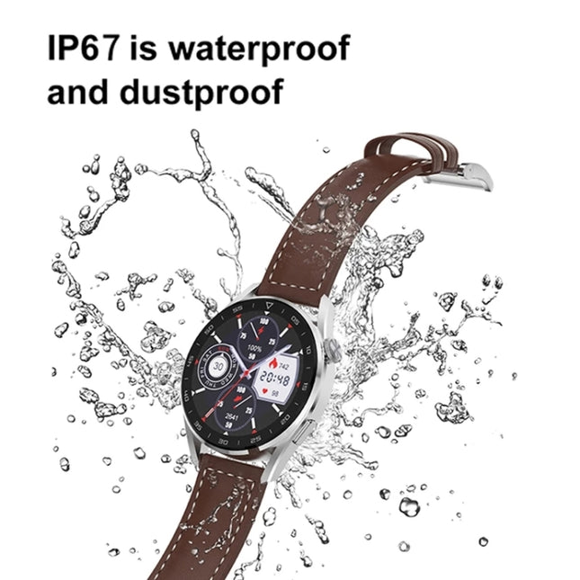 DT3pro 1.36 inch Color Screen Smart Watch, IP67 Waterproof,Leather Watchband,Support Bluetooth Call/Heart Rate Monitoring/Blood Pressure Monitoring/Blood Oxygen Monitoring/Sleep Monitoring