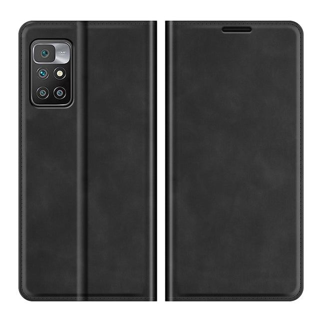 For Xiaomi Redmi 10 Retro-skin Business Magnetic Suction Leather Case with Holder & Card Slots & Wallet, For Xiaomi Redmi 10