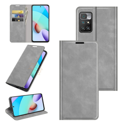 For Xiaomi Redmi 10 Retro-skin Business Magnetic Suction Leather Case with Holder & Card Slots & Wallet, For Xiaomi Redmi 10
