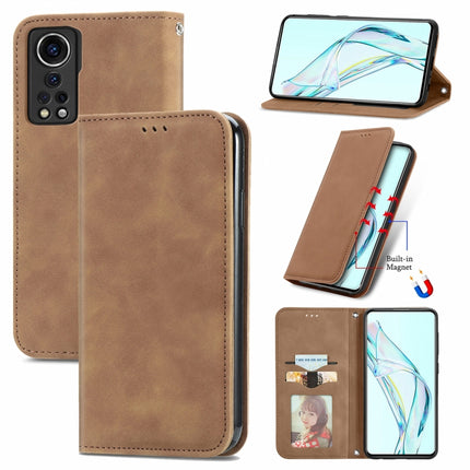 Retro Skin Feel Business Magnetic Horizontal Flip Leather Case with Holder & Card Slots & Wallet & Photo Frame, For Alcatel 1S 2021, For ZTE Nubia Z30 Pro, For ZTE Axon 30 5G, For Wiko Y61