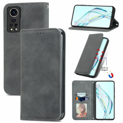 Retro Skin Feel Business Magnetic Horizontal Flip Leather Case with Holder & Card Slots & Wallet & Photo Frame, For Alcatel 1S 2021, For ZTE Nubia Z30 Pro, For ZTE Axon 30 5G, For Wiko Y61