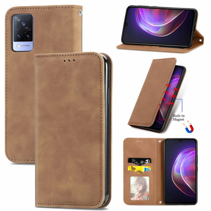 Retro Skin Feel Business Magnetic Horizontal Flip Leather Case with Holder & Card Slots & Wallet & Photo Frame, For vivo V21, For vivo V20 2021, For vivo S10/ S10 Pro, For vivo S7