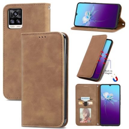 Retro Skin Feel Business Magnetic Horizontal Flip Leather Case with Holder & Card Slots & Wallet & Photo Frame, For vivo V21, For vivo V20 2021, For vivo S10/ S10 Pro, For vivo S7