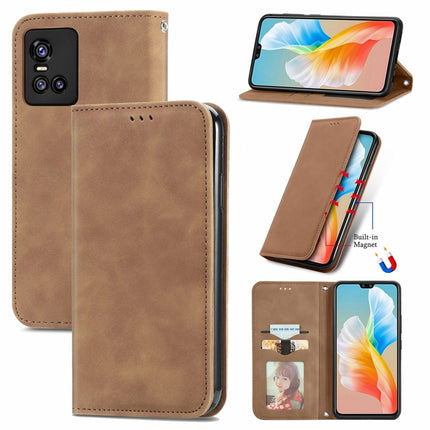 Retro Skin Feel Business Magnetic Horizontal Flip Leather Case with Holder & Card Slots & Wallet & Photo Frame, For vivo V21, For vivo V20 2021, For vivo S10/ S10 Pro, For vivo S7
