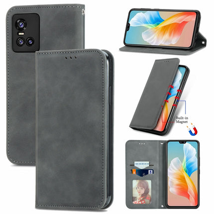 Retro Skin Feel Business Magnetic Horizontal Flip Leather Case with Holder & Card Slots & Wallet & Photo Frame, For vivo V21, For vivo V20 2021, For vivo S10/ S10 Pro, For vivo S7