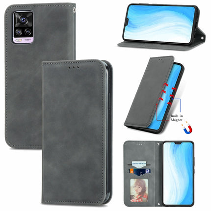 Retro Skin Feel Business Magnetic Horizontal Flip Leather Case with Holder & Card Slots & Wallet & Photo Frame, For vivo V21, For vivo V20 2021, For vivo S10/ S10 Pro, For vivo S7